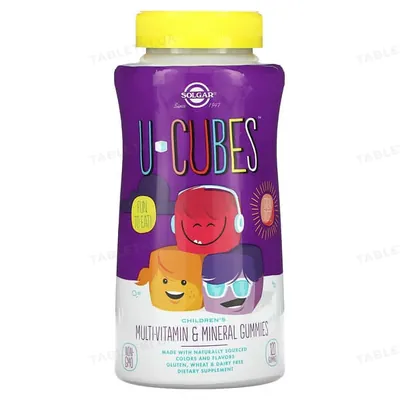 Вітамінно-мінеральний комплекс для дітей Solgar U-Cubes Children’s Multivitamin and mineral жувальні таблетки №120