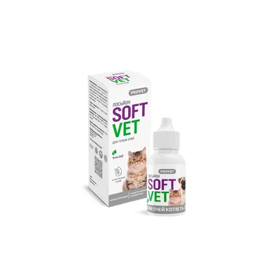 Лосьйон ProVET SoftVet для гігієни очей котів і собак, 15 мл