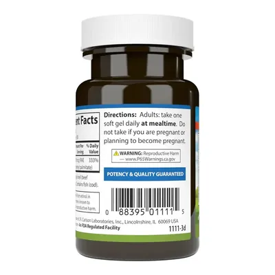 Вітамін А Carlson Labs Vitamin A 10000 МО, 100 желатинових капсул