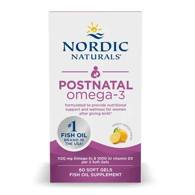 Омега для вагітних Nordic Naturals Postnatal Omega-3, 60 гелевих капсул