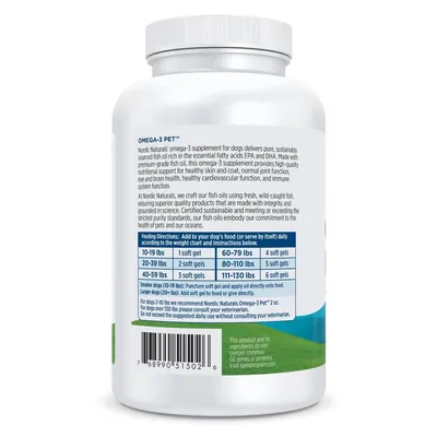 Омега для собак Nordic Naturals Omega-3 Pet, 180 гелевих капсул