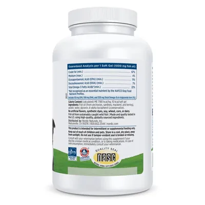 Омега для собак Nordic Naturals Omega-3 Pet, 180 гелевих капсул