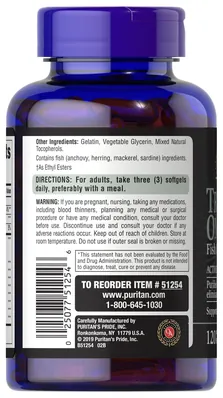 Омега 3-6-9 Puritan's Pride Triple Omega 3-6-9 риб'ячий жир та лляна олія, 120 гелевих капсул
