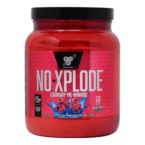 Передтренувальний комплекс BSN N.O. Xplode Legendary Pre-Workout, блакитна малина, 60 порцій 1,11 кг