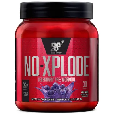 Передтренувальний комплекс BSN N.O. Xplode Legendary Pre-Workout, виноград, 30 порцій 555 г