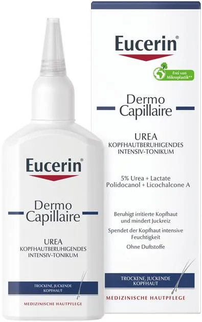 Тонік Eucerin DermoCapillaire 5% Urea Intensive Moisturizer Інтенсивний зволожуючий для сухої та подразненої шкіри голови (69658), 100 мл