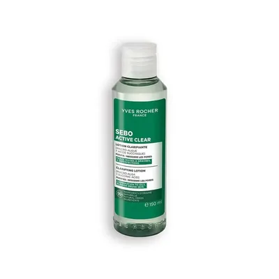 Лосьйон для обличчя Yves Rocher Sebo Active Clear Себорегуляція та очищення комбінованої, жирної та проблемної шкіри, 150 мл
