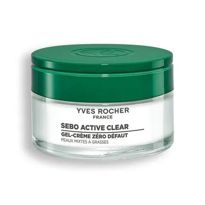 Гель-крем для обличчя Yves Rocher Sebo Active Clear Себорегуляція та очищення комбінованої та жирної шкіри, 50 мл