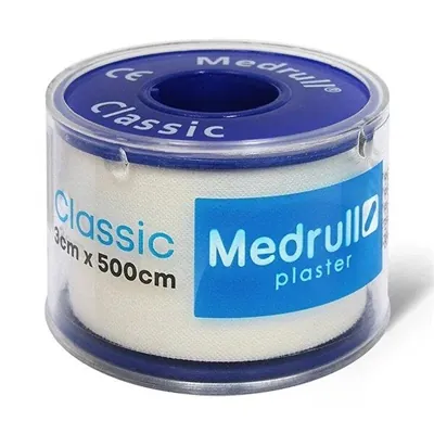Пластир медичний Medrull Classic на тканинній основі, котушка, 3 см х 500 см