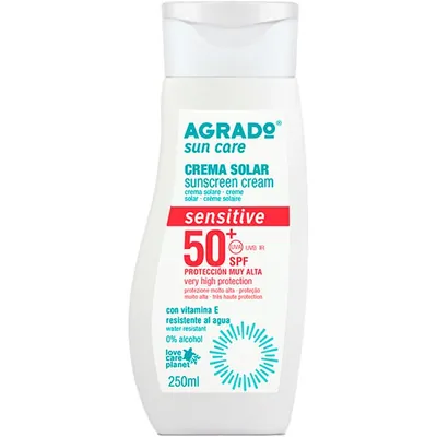 Крем сонцезахисний Agrado Sun Care SPF50+ для чутливої шкіри, 250 мл