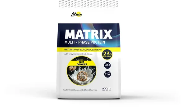 Протеїн комплексний FitWin Matrix Multi-Phase Protein горіхове печиво, 900 г