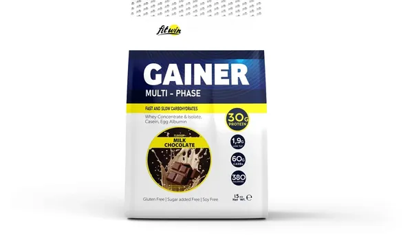 Гейнер FitWin Gainer Multi-Phase молочний шоколад, 1500 г