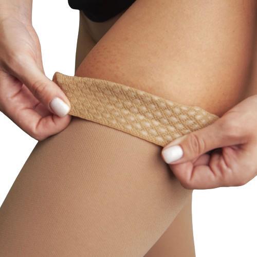 Панчохи компресійні Venotonia Soft клас компресії 2, відкритий носок, короткі, колір карамель, розмір 4+