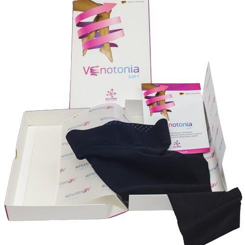 Чулки компрессионные Venotonia Soft класс компрессии 2, закрытый носок, стандарт, цвет черный, размер 4+