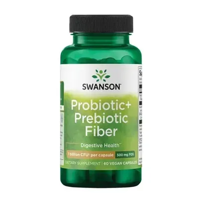 Комплекс пробіотиків та пребіотиків Swanson Probiotic + Prebiotic Fiber 1 Billion Cfu, 60 капсул