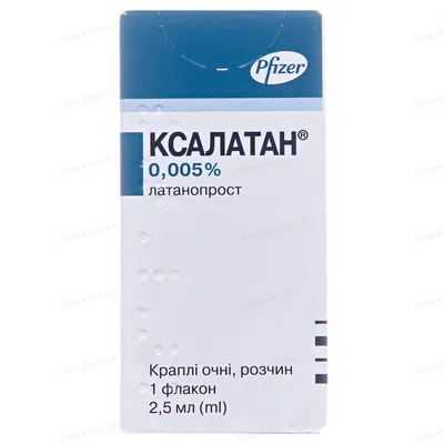 Ксалатан краплі оч., р-н 0.005 % по 2.5 мл у флак.