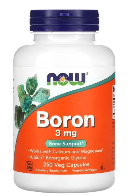 Бор NOW BORON 3 мг касули №250