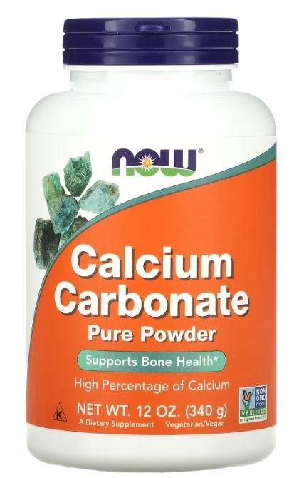 Кальцій карбонат NOW Calcium Carbonate порошок, 340 г
