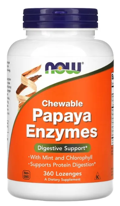 Папаї ферменти NOW Papaya Enzyme пастилки №360