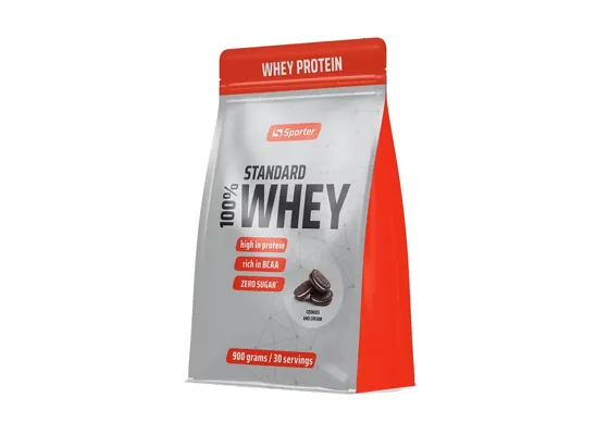 Протеїн сироватковий концентрат Sporter 100% Whey Standard печиво та крем, 900 г