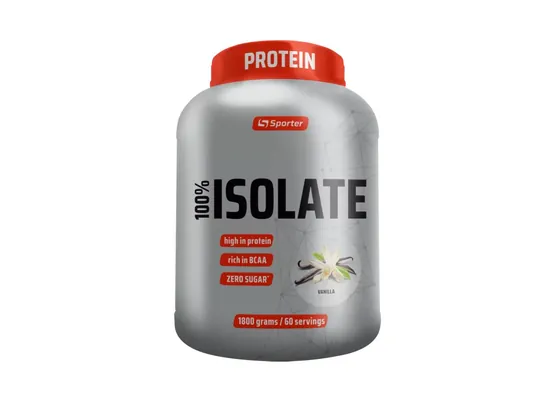 Протеїн сироватковий ізолят Sporter 100% Isolate ваніль, 1,8 кг