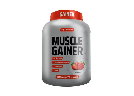 Гейнер Sporter Muscle Gainer полуниця, 3 кг