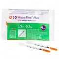 Шприц інсуліновий 0,5 мл U-100 BD Micro-Fine Plus 31G (0,25 x 6 мм), 10 штук
