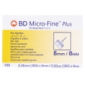 Голки для шприц-ручки BD Micro-Fine Plus 30G (0.30 x 8.0 мм), 100 штук