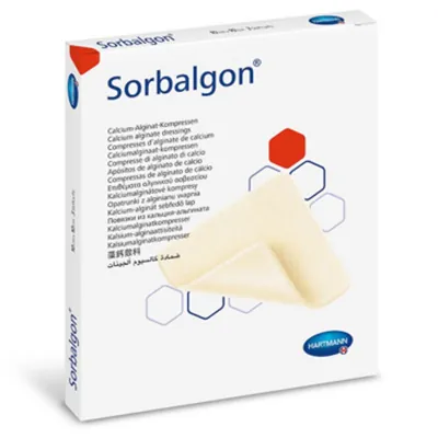 Пов'язка Sorbalgon з волокон кальцію-альгінату, 10 x 20 см