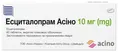 Есциталопрам Асіно таблетки, в/плів. обол. по 10 мг №60 (10х6)