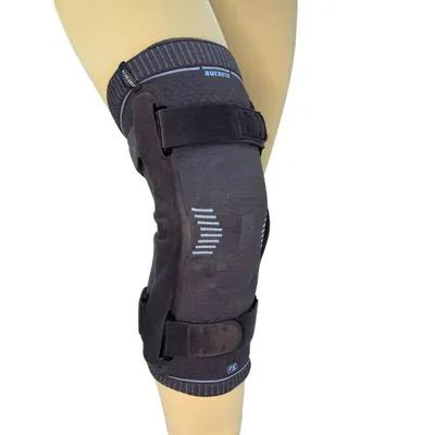 Бандаж на колінний суглоб Aurafix 116U еластичний з силіконовим кільцем і поліцентричним шарніром, розмір XXL