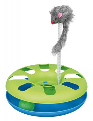 Игрушка для кошек Trixie Crazy Circle 4135 трек с плюшевой мышкой на пружине и мячом 24х29 см