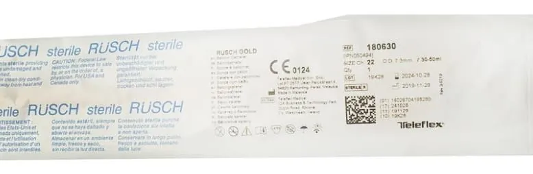 Катетер урологічний Rusch Gold REF 180630 Фолея 22 Fr, 2-ходовий, балон 30-50 мл, 1 штука