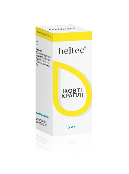 Жовті краплі HELTEC по 5 мл у флак.