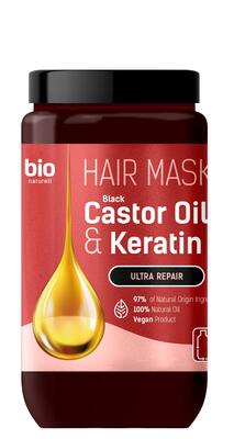 Маска для волос Bio Naturell  Black Castor Oil & Keratin Ультравосстановление, 946 мл