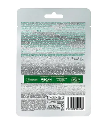 Маска тканинна для обличчя Garnier Skin Naturals Гіалуронова з ефектом охолодження та зволоження, 27 г