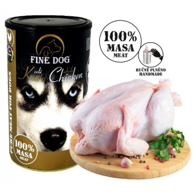 Консерва для собак Fine Dog с мясом курицы супер премиум класса, 1200 г