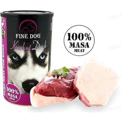 Консерва для собак Fine Dog з м'ясом качки супер преміум класу, 1200 г