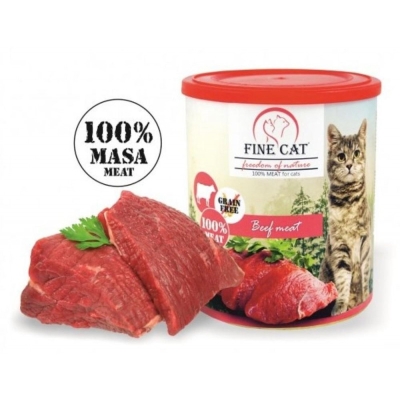 Консерва для котів Fine Cat з м'ясом яловичини супер преміум класу, 800 г