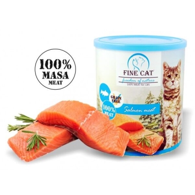 Консерва для котів Fine Cat з м'ясом лосося супер преміум класу, 800 г