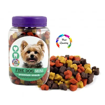 Ласощі (тренерки) для маленьких порід собак Fine Dog mini Серця MINI Soft MIX, 280 г