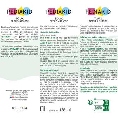 Педіакід PEDIAKID Toux Seche & Grasse сироп для дітей від сухого і вологого кашлю, 125 мл