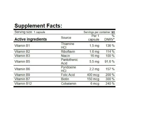В-комплекс Amix Nutrition GreenDay B-Complex капсули №60