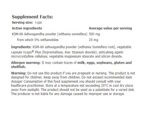 Ашваганда Amix Nutrition GreenDay ProVegan Ashwagandha KSM-66 Pure веганские капсулы №60