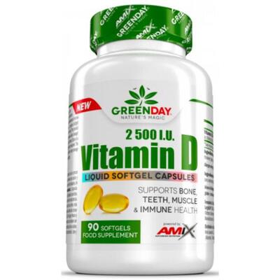 Вітамін Д 25000 МО Amix Nutrition GreenDay Vitamin D 2500 I.U., 90 м'яких капсул