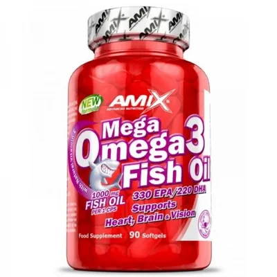 Омега 3 Amix Nutrition Mega Omega 3 Fish Oil, 90 м'яких капсул