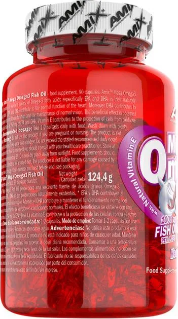 Омега 3 Amix Nutrition Mega Omega 3 Fish Oil, 90 м'яких капсул
