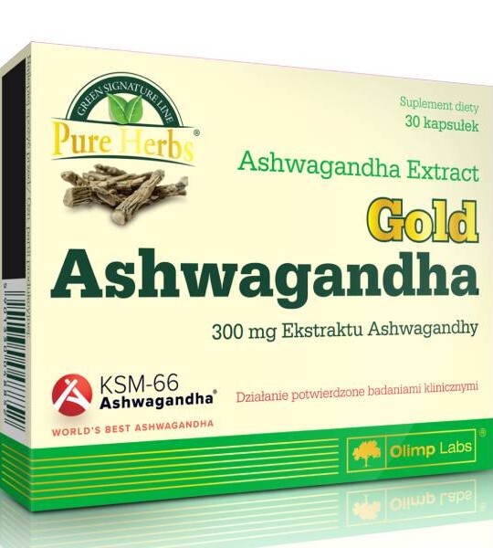 Дієтична добавка для нервової системи Olimp Gold Ashwagandha 300, 30 капсул