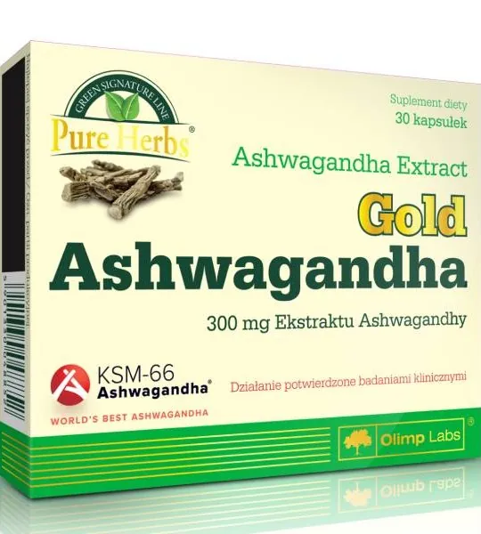 Дієтична добавка для нервової системи Olimp Gold Ashwagandha 300, 30 капсул