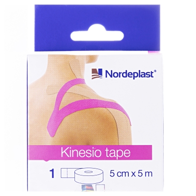 Кинезио тейп Nordeplast 5 см х 5 м, розовый